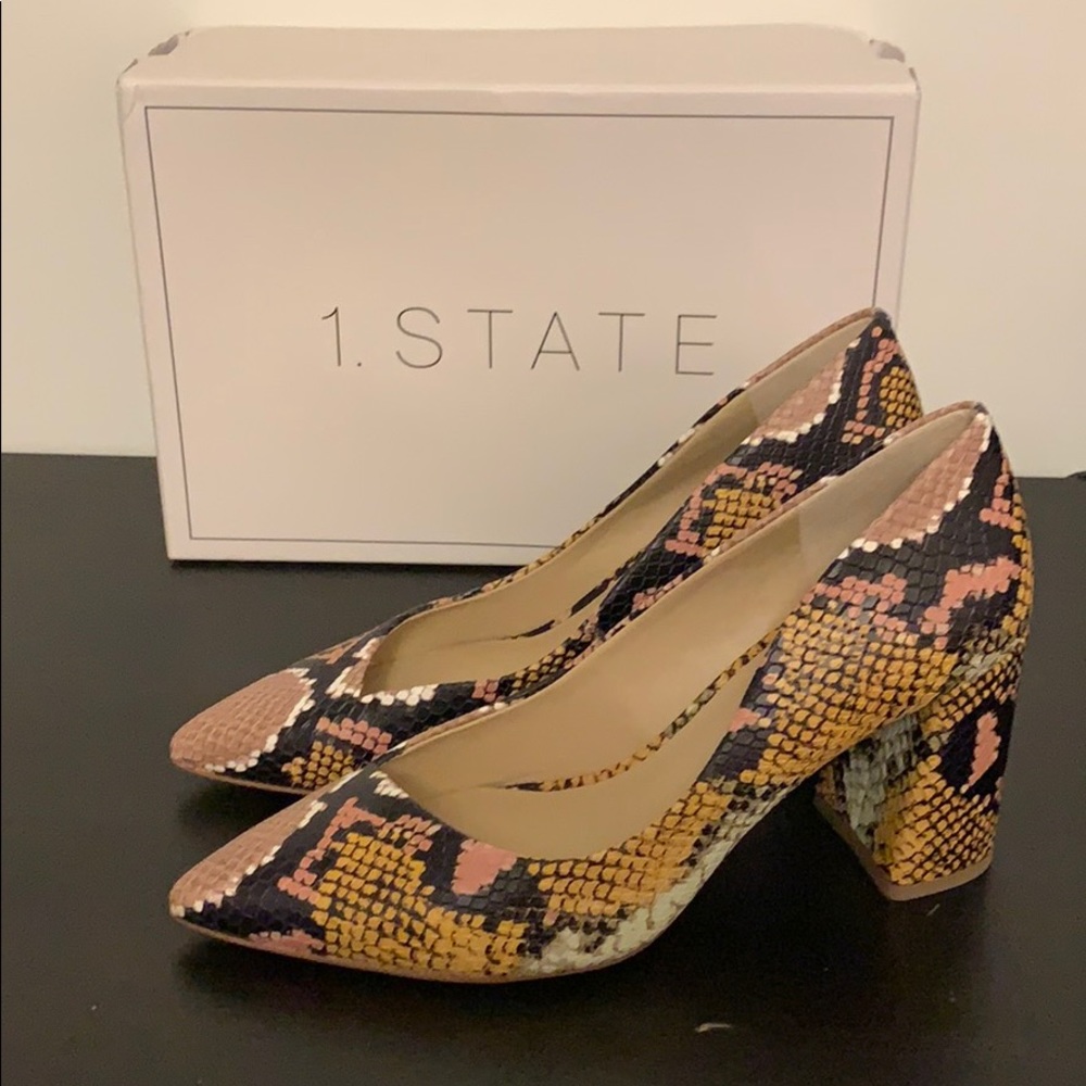 1. State snake skin heels
